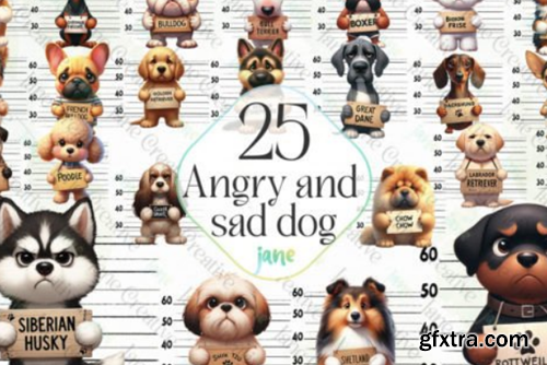 Angry and Sad Dog Sublimation Bundle Angry and Sad Dog Sublimation Bundle