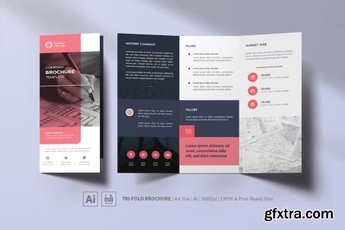 Trifold Brochure Design Pack #9 13xPSD