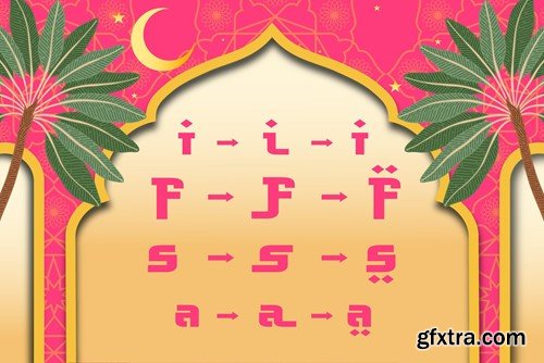 Indikhala - Eid Festive Multi Culture Typeface PTSHXZX