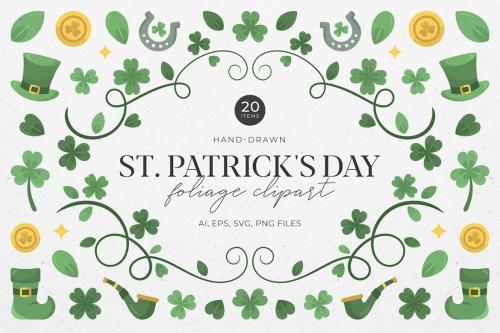 St. Patrick's Day Foliage Graphic Pack