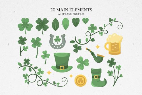St. Patrick's Day Foliage Graphic Pack