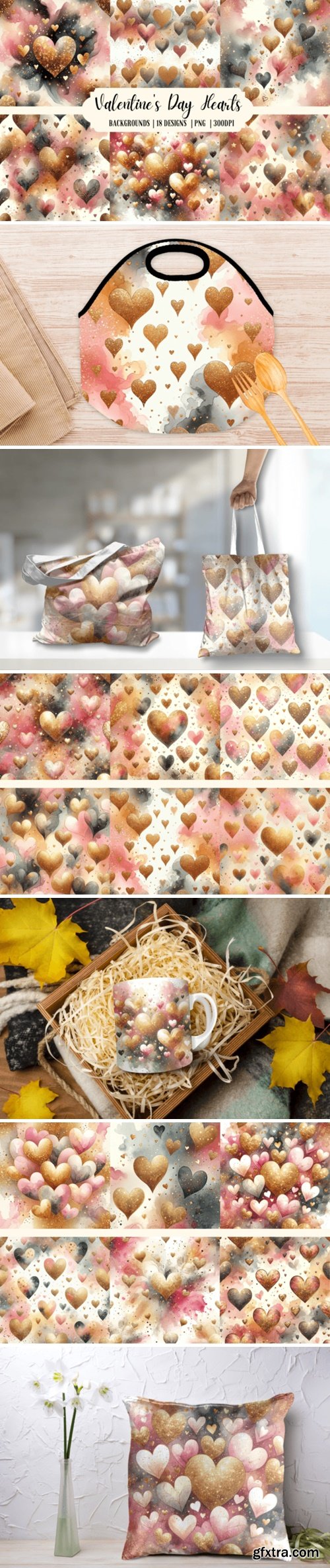 Valentines Heart Gold Background 89816642