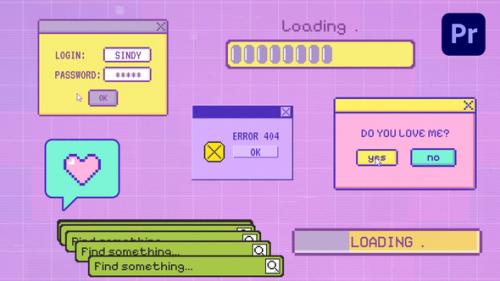8bit Computer Windows Retro Interface Part 1 - 50050775