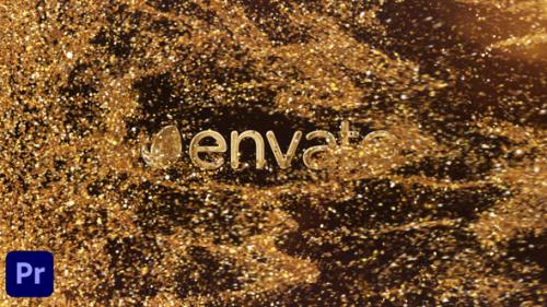 Gold Luxury Elegant Shine Blow Particles Logo Text - 50405506