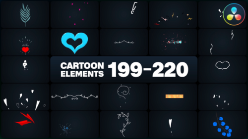 Cartoon Elements for DaVinci Resolve - 50428864