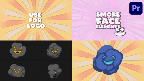 Explosion Smoke Face Elements | Premiere Pro MOGRT - 50394071