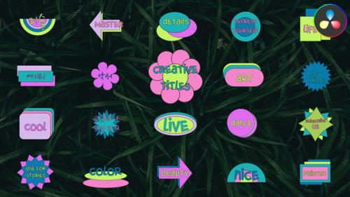 Geometric Cartoon Titles for DaVinci Resolve - 50405980