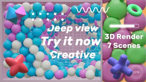 3D Shapes Typography - 50439926