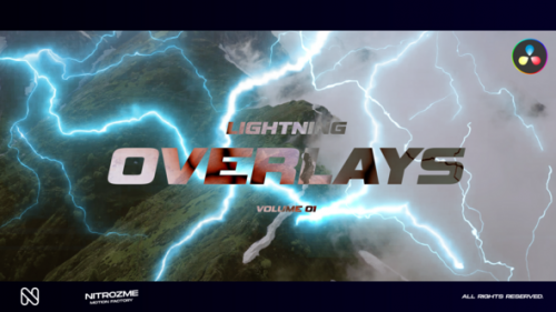 Lightning Overlays Vol. 01 for DaVinci Resolve - 50456626