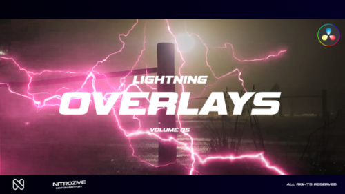 Lightning Overlays Vol. 05 for DaVinci Resolve - 50457040
