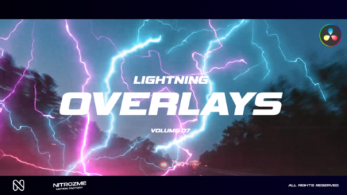 Lightning Overlays Vol. 07 for DaVinci Resolve - 50457055