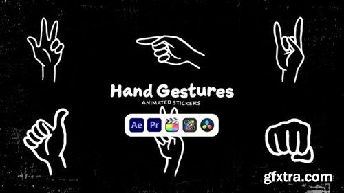 Videohive Hands & Gestures Animated Stickers 50571360