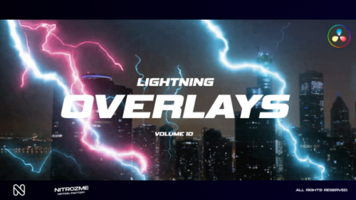 Lightning Overlays Vol. 10 for DaVinci Resolve - 50457065