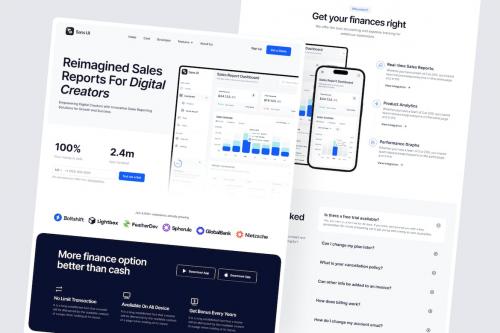 Sans UI - Sales Report Landing Page