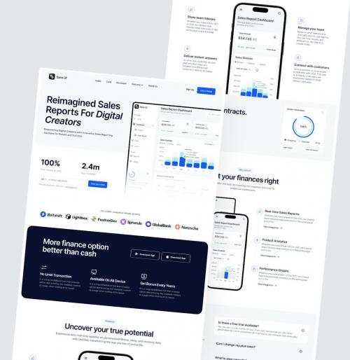 Sans UI - Sales Report Landing Page