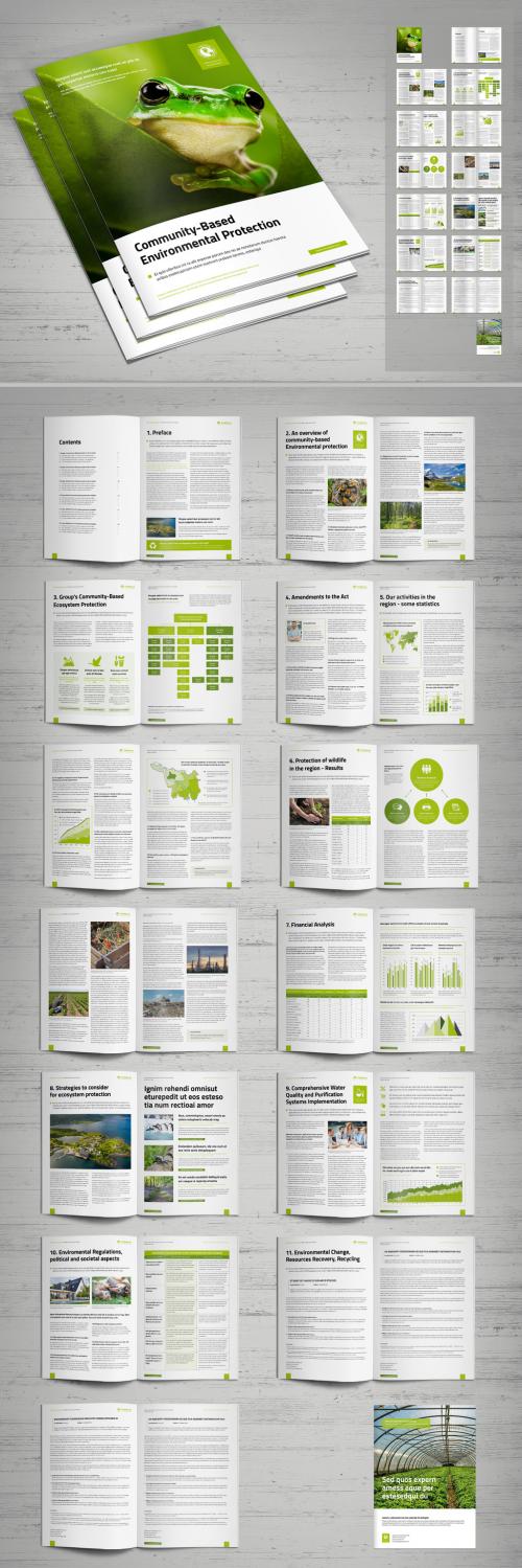 Ecological Report Layout with Green Elements - 400858715