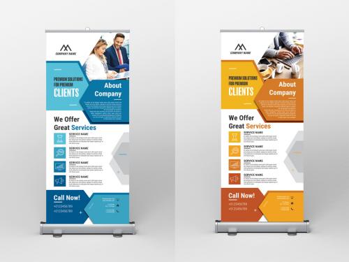 Roll-Up Banner Layout - 400869269