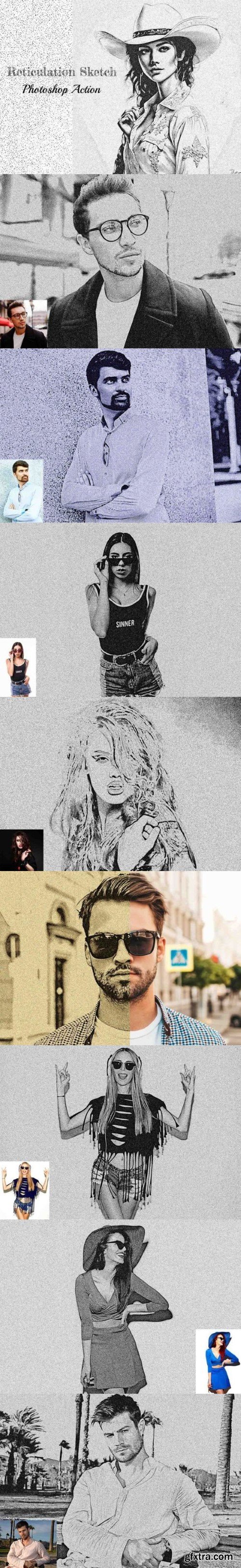 Reticulation Sketch Photoshop Action