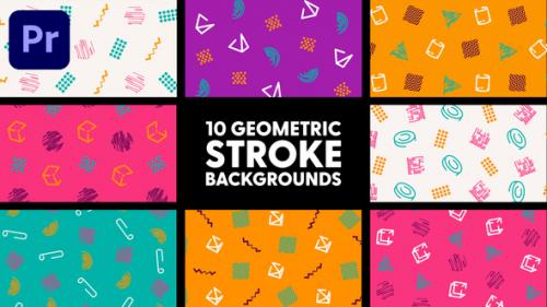 Geometric Stroke Backgrounds - 50474332