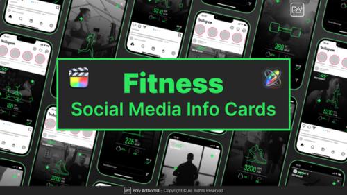 Fitness Social Media Info Cards For Final Cut Pro X - 50493156