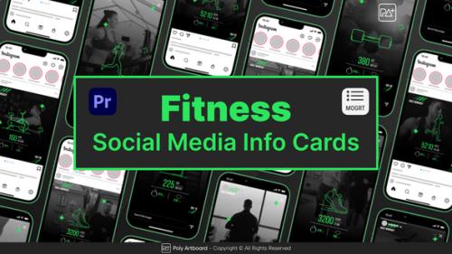 Fitness Social Media Info Cards For Premiere Pro - 50502432