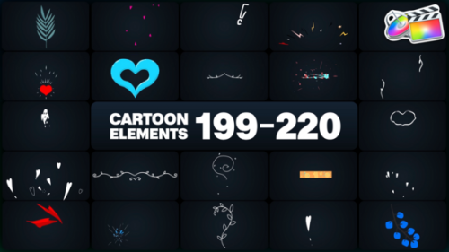 Cartoon Elements for FCPX - 50381597