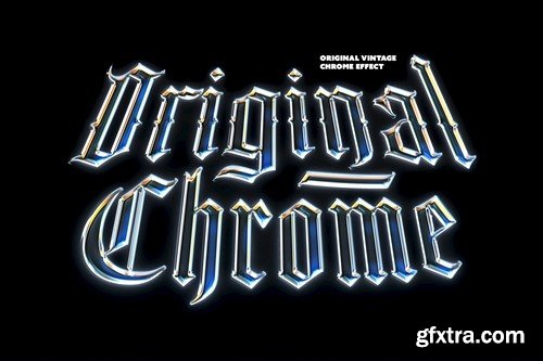 Vintage Chrome Text Effect HJVH3KE