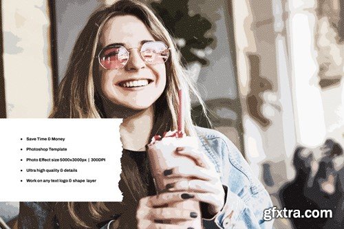 Halftone Art Photo Effect 3F9DBY8 Halftone Art Photo Effect 3F9DBY8