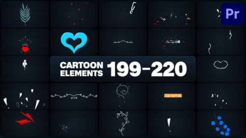 Cartoon Elements for Premiere Pro - 50393068