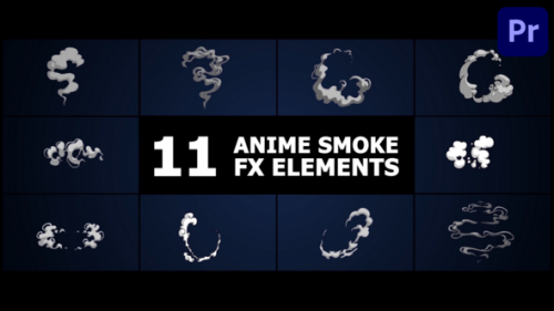 Anime Smoke Elements | Premiere Pro MOGRT - 50393089
