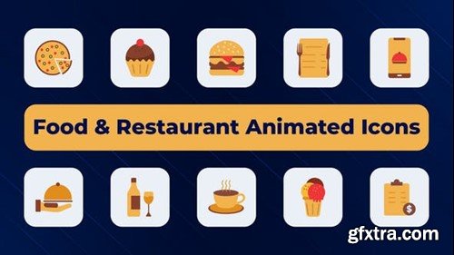 Videohive Food & Restaurant Animated Icons 50552202