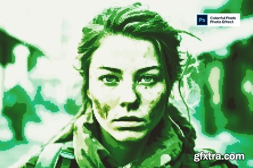 Colorful Pixels Photo Effect 5HQ9VQ8 Colorful Pixels Photo Effect 5HQ9VQ8