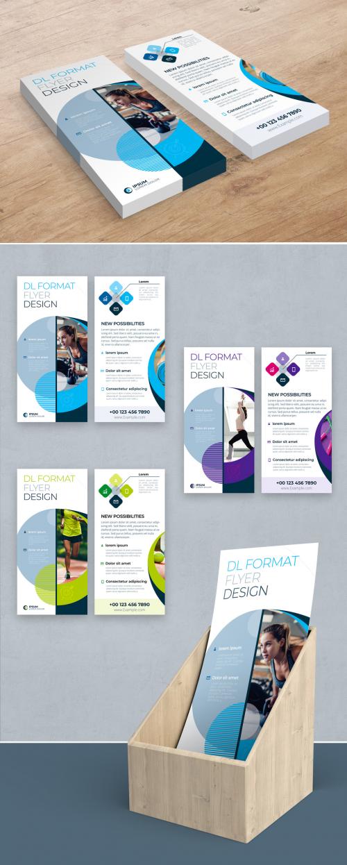 Business Flyer Layout with Blue Circle Elements - 409082126