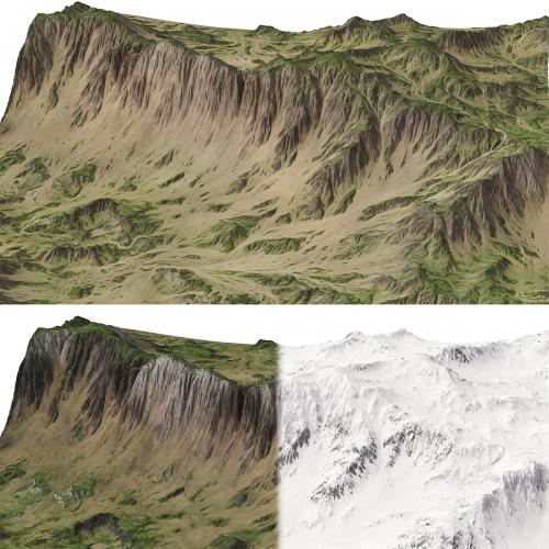 Mountains Terrain - 3 textures