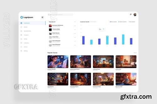 Online Learning Dashboard UI Kit TSRRUFZ Online Learning Dashboard UI Kit TSRRUFZ
