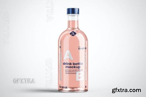 Glass Drink Bottle Mockup NLUZPAK Glass Drink Bottle Mockup NLUZPAK