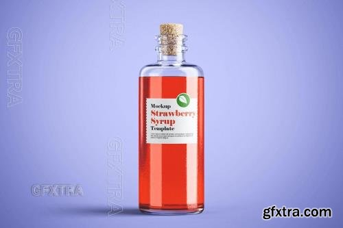 Glass Strawberry Syrup Bottle Mockup 7WFJBK5 Glass Strawberry Syrup Bottle Mockup 7WFJBK5
