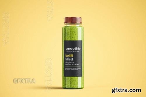 Glass Smoothie Bottle Mockup 9TNSWAS Glass Smoothie Bottle Mockup 9TNSWAS