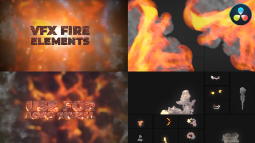 VFX Fire Elements for DaVinci Resolve - 50500579