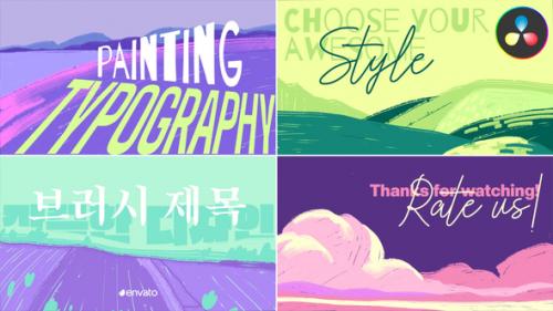 Hand Drawn Painting Typography for DaVinci Resolve - 50501199