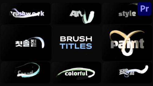 Brush Titles | Premiere Pro MOGRT - 50509834