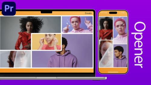 Minimalistic Split Screen Slideshow MOGRT - 50514583