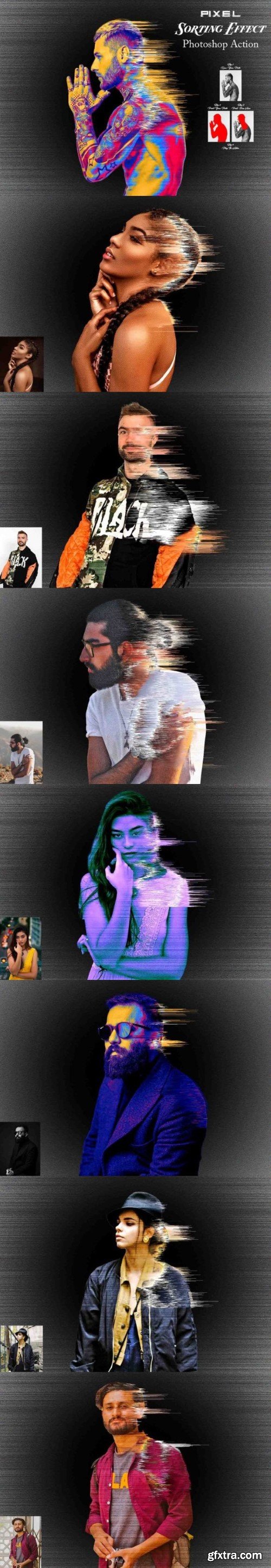 Pixel Sorting Effect Photoshop Action