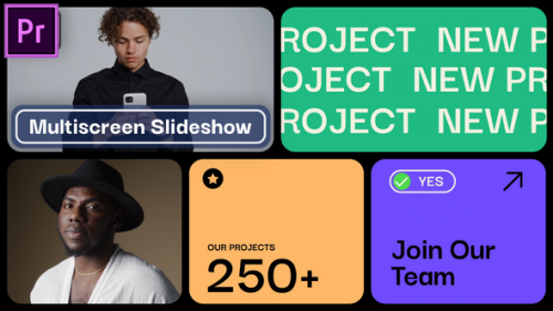Multiscreen Slideshow Stunning MOGRT for Premier Pro - 50571025