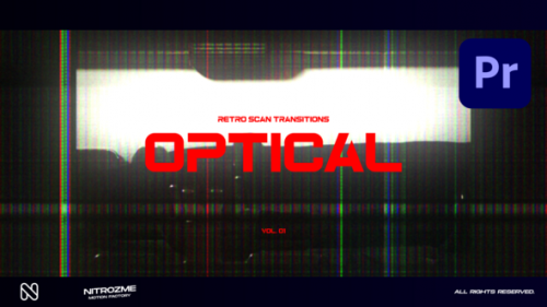 Retro Scanlines Optic Transitions Vol. 01 for Premiere Pro - 50606556