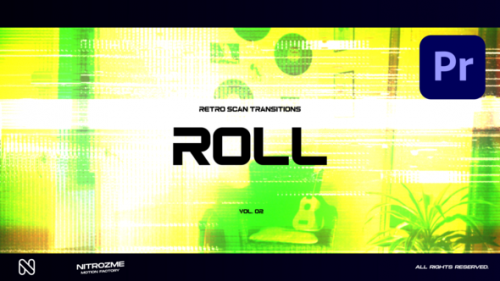 Retro Scanlines Roll Transitions Vol. 02 for Premiere Pro - 50606729
