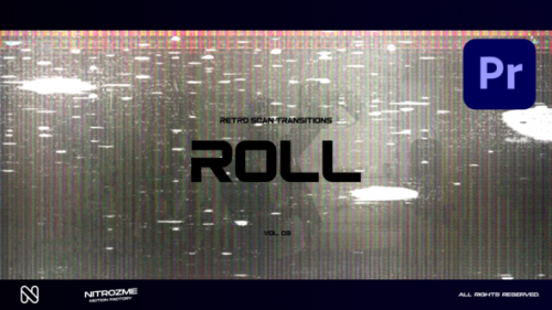 Retro Scanlines Roll Transitions Vol. 03 for Premiere Pro - 50606742