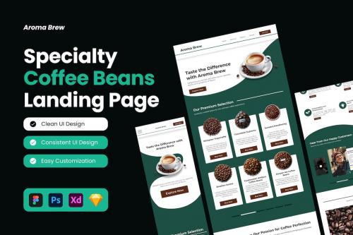 Aroma Brew - Specialty Coffee Beans Landing Page
