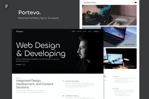 Porteva — Personal Portfolio Figma Template