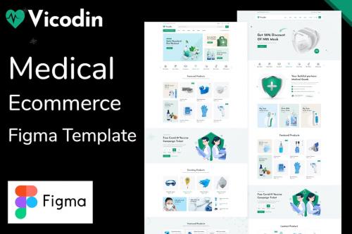 Vicodin - Medical eCommerce Store Figma Template